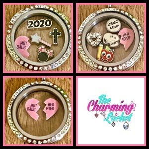 Mother Daughter Split Heart floating locket SETS!
